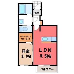 小金井駅 徒歩8分 1階の物件間取画像